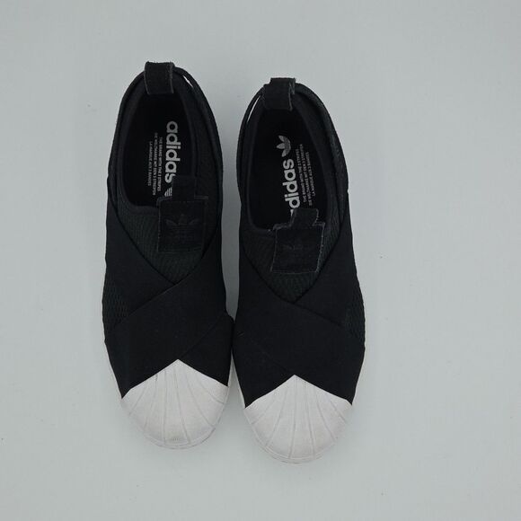 Adidas Superstar Slip On Original Shoes Womens 9 Sneakers Black White EVN791001 - Picture 8 of 9